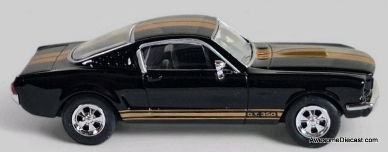 1965 Ford Shelby GT350, Black/Gold 1:64 Diecast Model Car by Majorette