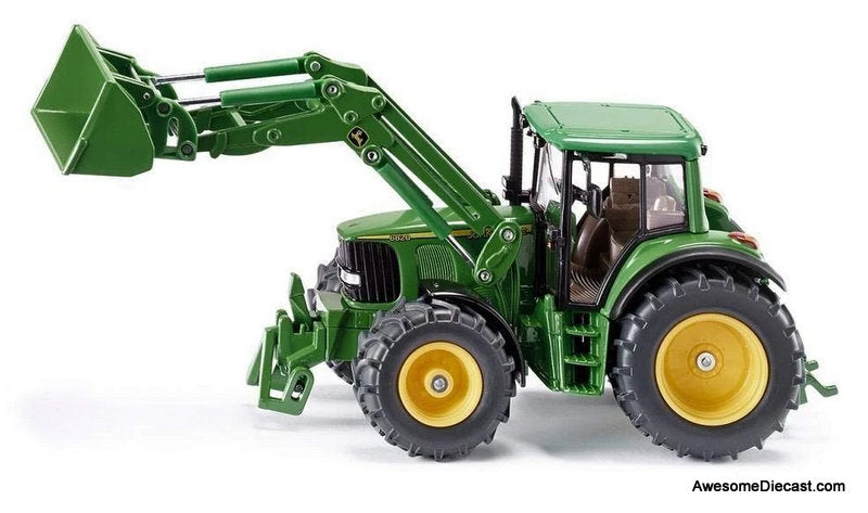 John Deere Tractor W/Front Loader, Green 1:32 Diecast Model Tractor by Siku