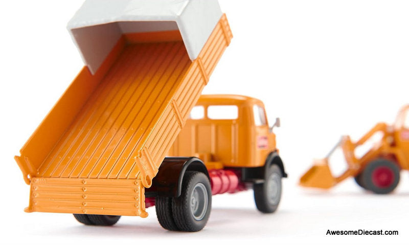 Mercedes-Benz 710 & Kramer 411 Wheel Loader 1:50 Diecast Model Vehicle by Siku