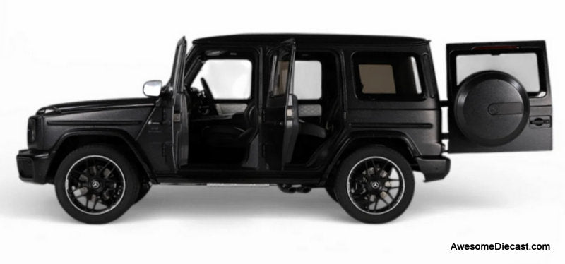 2025 Mercedes-AMG G63 AMG W465 4x4² Standard, Nightblack Magno Matte Black 1:18 Diecast Model Car by NZG