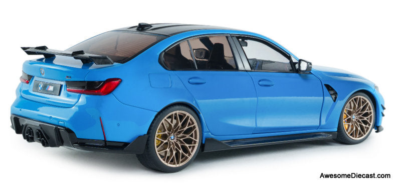 2024 BMW M3 Performance Parts, Daytona Beach Blue 1:18 Diecast Model Car by Solido