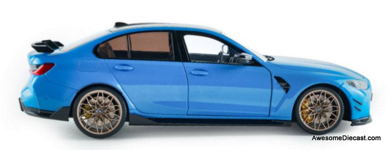 2024 BMW M3 Performance Parts, Daytona Beach Blue 1:18 Diecast Model Car by Solido
