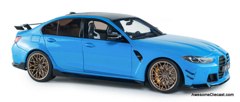 2024 BMW M3 Performance Parts, Daytona Beach Blue 1:18 Diecast Model Car by Solido