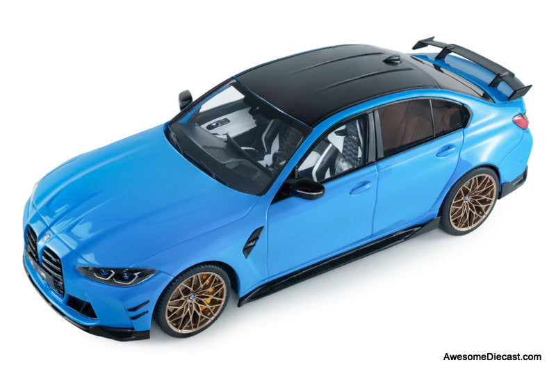 2024 BMW M3 Performance Parts, Daytona Beach Blue 1:18 Diecast Model Car by Solido