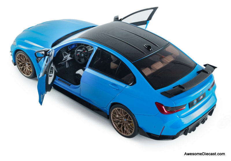 2024 BMW M3 Performance Parts, Daytona Beach Blue 1:18 Diecast Model Car by Solido