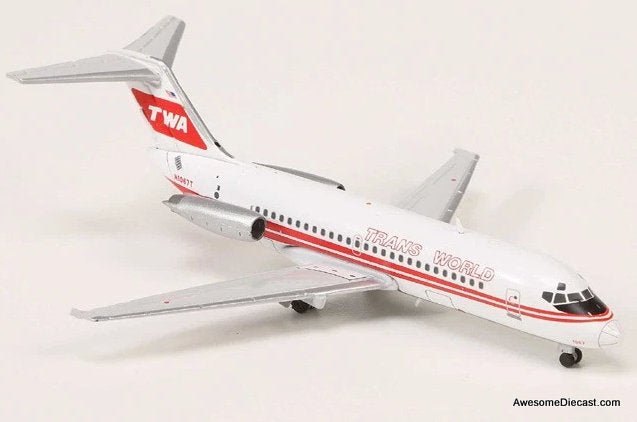 McDonnell Douglas DC-9-15: (Trans World Airlines) TWA (Reg #N1067T) 1:400 Diecast Model Plane by V1:400