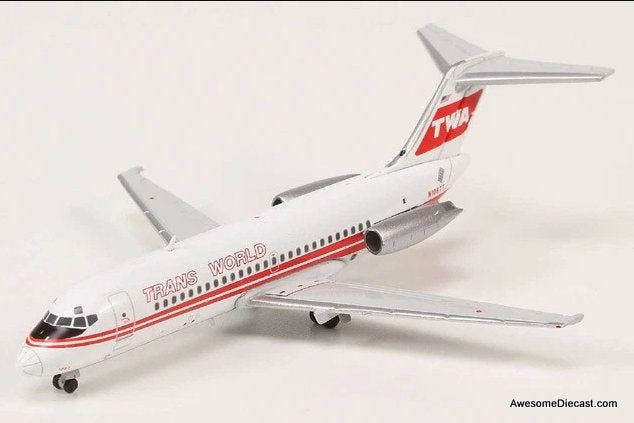 McDonnell Douglas DC-9-15: (Trans World Airlines) TWA (Reg #N1067T) 1:400 Diecast Model Plane by V1:400