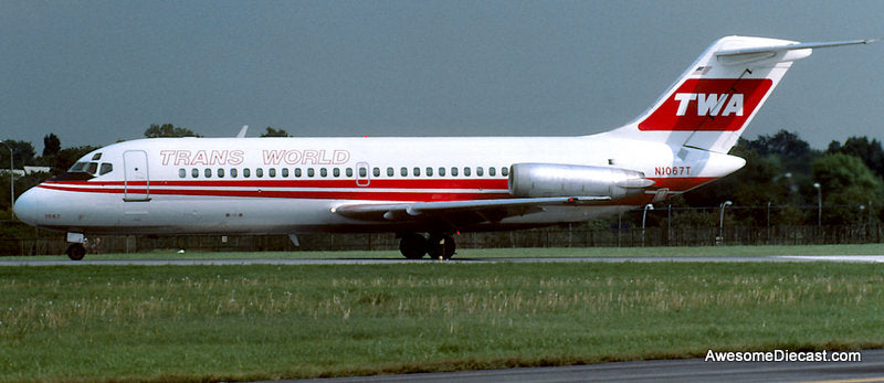 McDonnell Douglas DC-9-15: (Trans World Airlines) TWA (Reg #N1067T) 1:400 Diecast Model Plane by V1:400