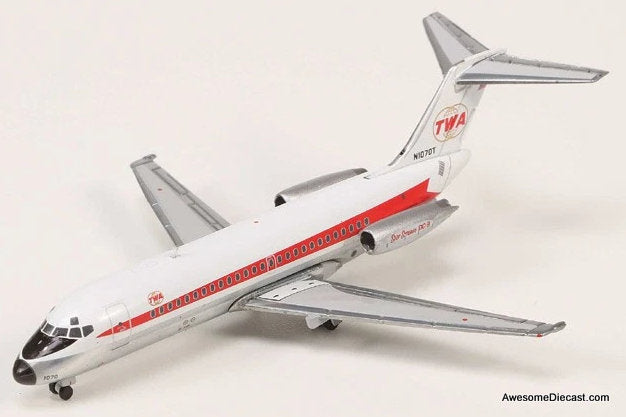 McDonnell Douglas DC-9-15: (Trans World Airlines) TWA (Reg #N1070T) 1:400 Diecast Model Plane by V1:400
