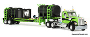 Kenworth W990 Day Cab w/DEMCO Liquid Fertilizer Tender Trailer, Green/Black 1:64 Diecast Model Truck DCP by FG