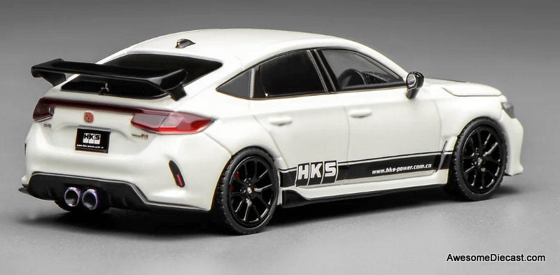 Honda Civic Type R (FL5), Championship White HKS Livery 1:64 Diecast Model Car by MotorHelix