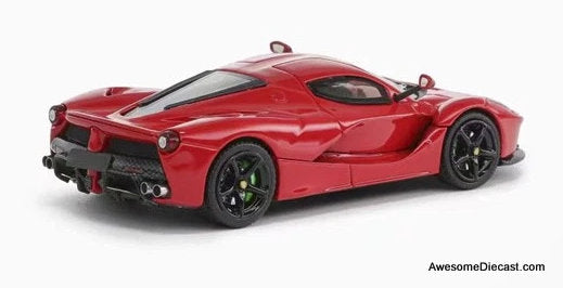 Ferrari LaFerrari, Red/Carbon Fiber 1:64 Diecast Model Car by Demon King