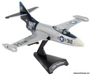 Grumman F9F Panther/Cougar "The Blue Tail Fly" 1:100 Diecast Model Plane by Postage Stamp