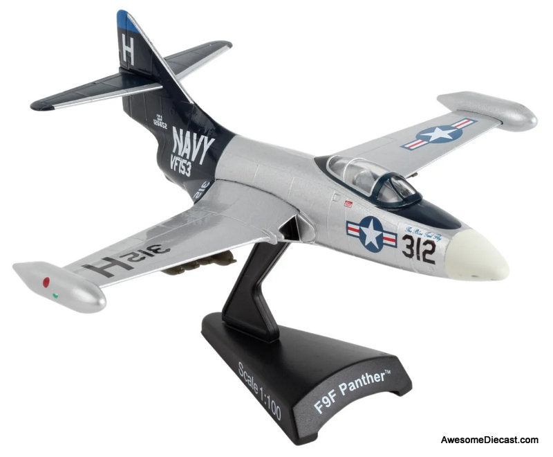 Grumman F9F Panther/Cougar "The Blue Tail Fly" 1:100 Diecast Model Plane by Postage Stamp