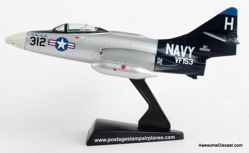 Grumman F9F Panther/Cougar "The Blue Tail Fly" 1:100 Diecast Model Plane by Postage Stamp