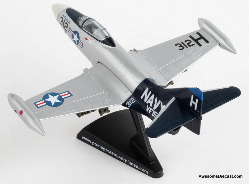 Grumman F9F Panther/Cougar "The Blue Tail Fly" 1:100 Diecast Model Plane by Postage Stamp