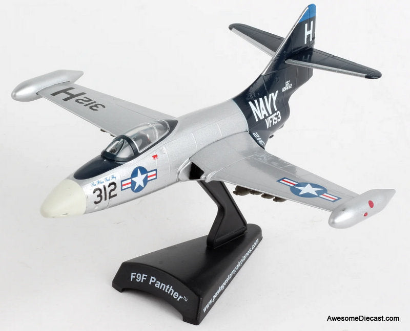 Grumman F9F Panther/Cougar "The Blue Tail Fly" 1:100 Diecast Model Plane by Postage Stamp