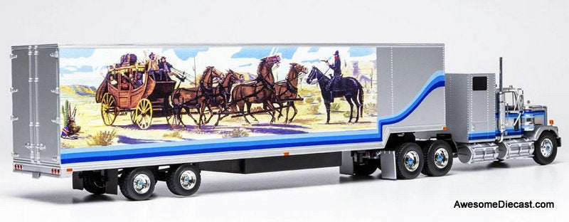 1980 GMC General Sleeper Tractor w/53' Trailer Smokey White Bandit 1:43 Diecast/ABS Plastic Model Truck by IXO Model Tr