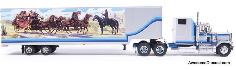 1980 GMC General Sleeper Tractor w/53' Trailer Smokey White Bandit 1:43 Diecast/ABS Plastic Model Truck by IXO Model Tr