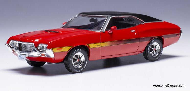 1972 Ford Gran Torino Sport, Red 1:18 Diecast Model Car by IXO