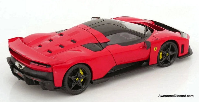 2024 Ferrari F80, Rossa Corsa Red 1:18 Diecast Model Car by Burago