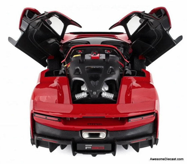 2024 Ferrari F80, Rossa Corsa Red 1:18 Diecast Model Car by Burago