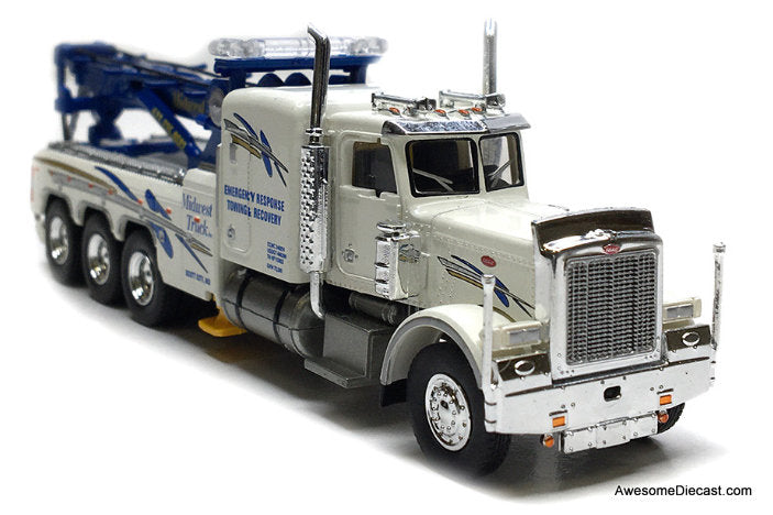 Peterbilt 359 Tri-Axle Heavy Duty Tow Truck: Midwest Truck 1:87 ABS Plastic Model Truck by Brekina