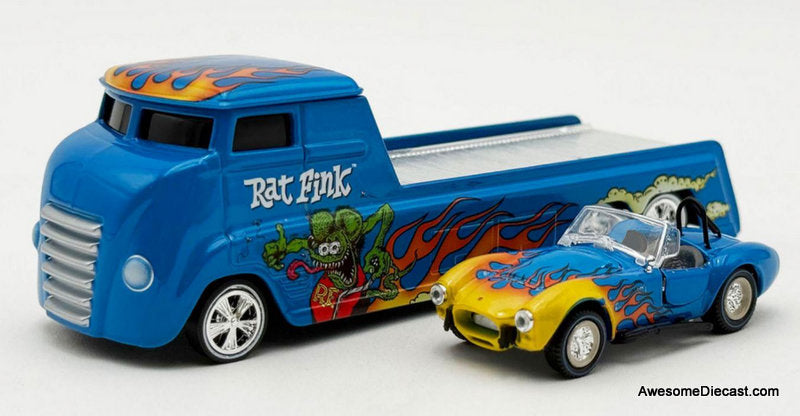 Rat Fink Hauler w/Cobra Super Snake 1:64 Diecast Model Vehicles by ACME