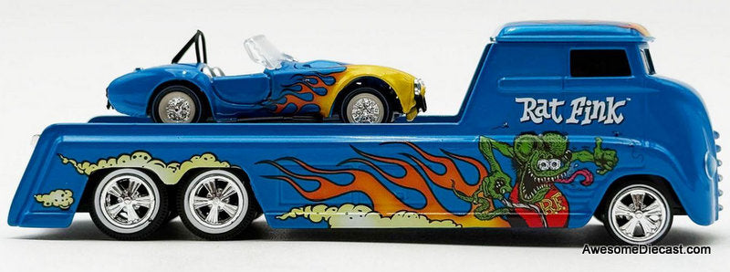 Rat Fink Hauler w/Cobra Super Snake 1:64 Diecast Model Vehicles by ACME
