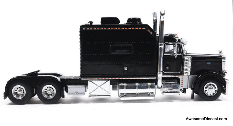 2002 Peterbilt 379 Custom Sleeper Tractor, Black 1:64 Diecast Model Truck by IXO