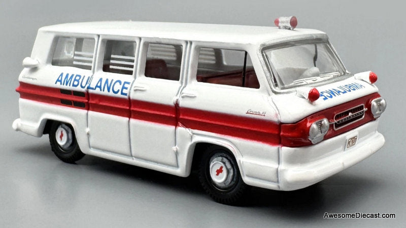 1962 Chevrolet Corvair Ambulance 1:87 Diecast Model Ambulance by Oxford Diecast
