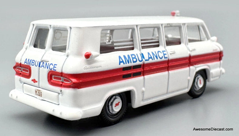 1962 Chevrolet Corvair Ambulance 1:87 Diecast Model Ambulance by Oxford Diecast