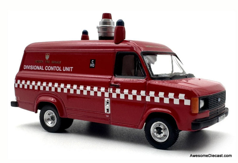 1980 Ford Transit Mk2: London Fire Brigade 1:76 Diecast Model Vehicle by Oxford Diecast
