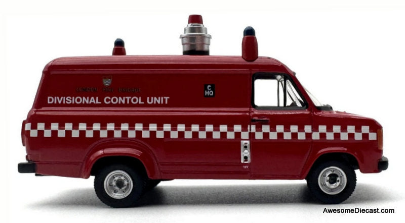 1980 Ford Transit Mk2: London Fire Brigade 1:76 Diecast Model Vehicle by Oxford Diecast