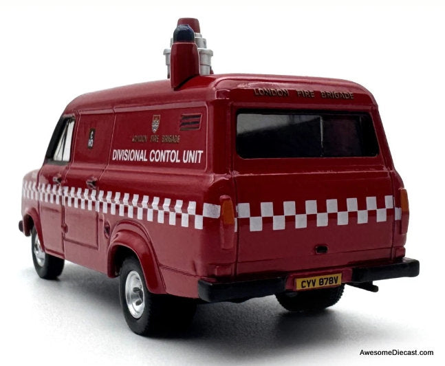 1980 Ford Transit Mk2: London Fire Brigade 1:76 Diecast Model Vehicle by Oxford Diecast