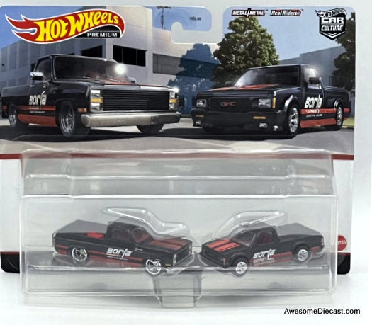 Hot Wheels Car Culture 1983 Chevrolet Silverado & 1991 GMC Syclone 1:64 Diecast Model Truck by Hot Wheels