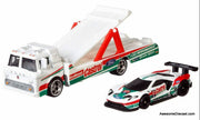 Hot Wheels Team Transport Castrol 2016 Ford GT Race &  Ford C-800 1:64 Diecast Model Vehicles by Hot Wheels