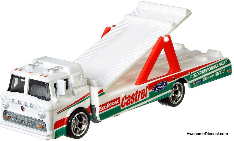 Hot Wheels Team Transport Castrol 2016 Ford GT Race &  Ford C-800 1:64 Diecast Model Vehicles by Hot Wheels