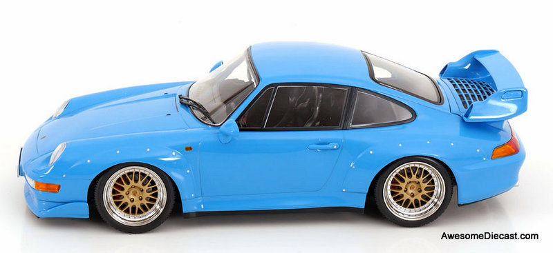 1996 Porsche 911 (993) GT2, Light Blue 1:18 Diecast Model Car by KK Scale