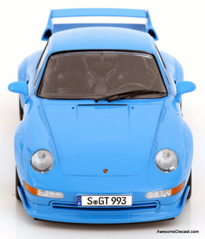 1996 Porsche 911 (993) GT2, Light Blue 1:18 Diecast Model Car by KK Scale