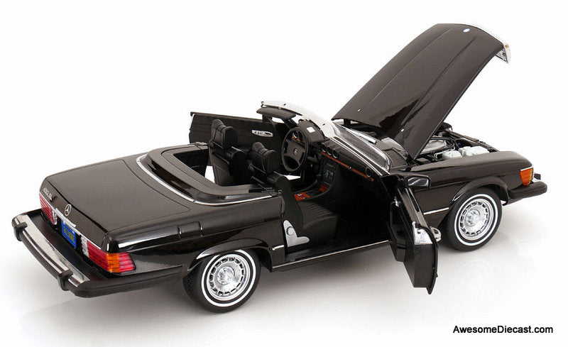 1979 Mercedes-Benz 450SL, Black (American Version) 1:12 Diecast Model Car by KK Scale