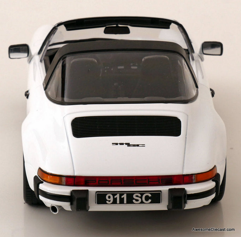 1983 Porsche 911 SC Targa, White  1:18 Diecast Model Car by KK Scale