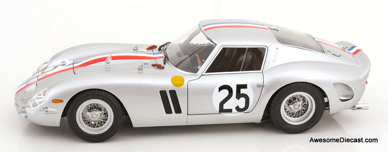 1963 Ferrari 250 GT Silver #25 1:12 Diecast Model Car by KK Scale