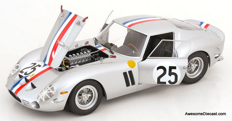 1963 Ferrari 250 GT Silver #25 1:12 Diecast Model Car by KK Scale