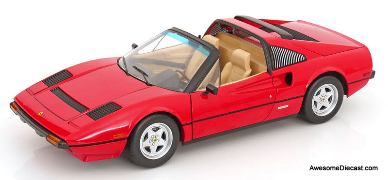 1982 Ferrari 308 GTS, (US Version) Red: Magnum PI 1:12 Diecast Model Car by KK Scale