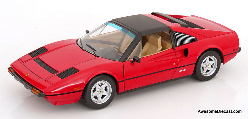 1982 Ferrari 308 GTS, (US Version) Red: Magnum PI 1:12 Diecast Model Car by KK Scale