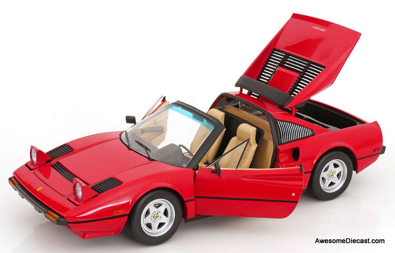 1982 Ferrari 308 GTS, (US Version) Red: Magnum PI 1:12 Diecast Model Car by KK Scale