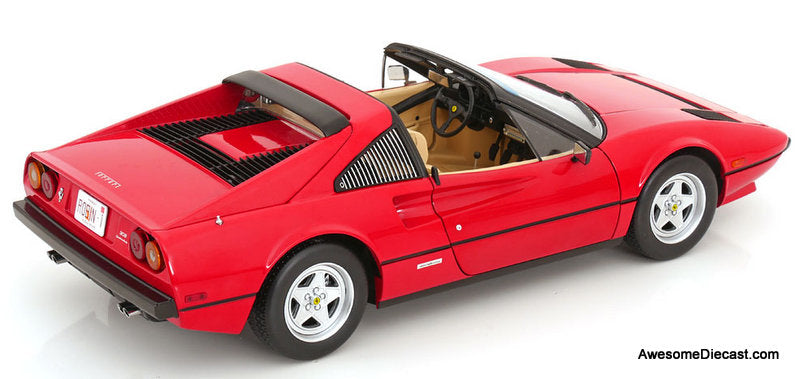 1982 Ferrari 308 GTS, (US Version) Red: Magnum PI 1:12 Diecast Model Car by KK Scale