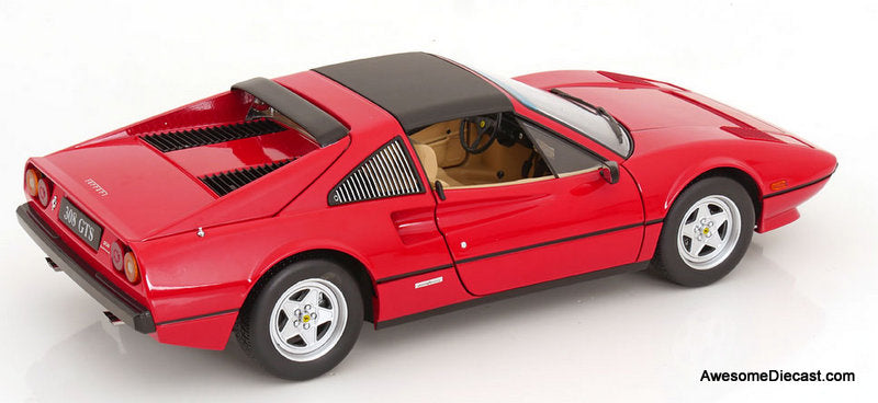 KK Scale 1/12 フェラーリ 308 GTS QV 1982 レッド 1982 Ferrari 308 GTS QV, (Euro Version) Red: 1:12 Diecast Model