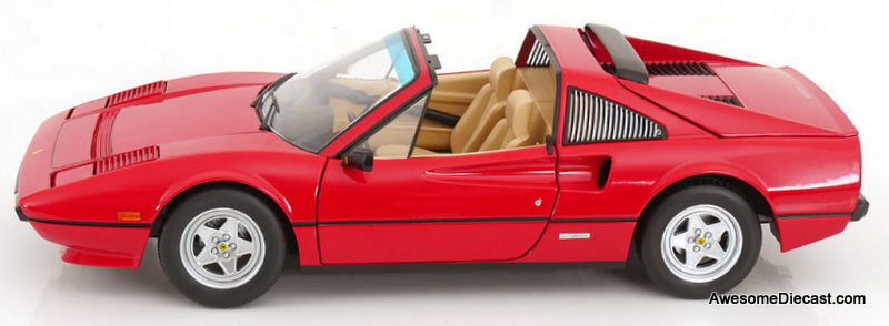 1982 Ferrari 308 GTS QV, (Euro Version) Red: 1:12 Diecast Model Car by KK Scale